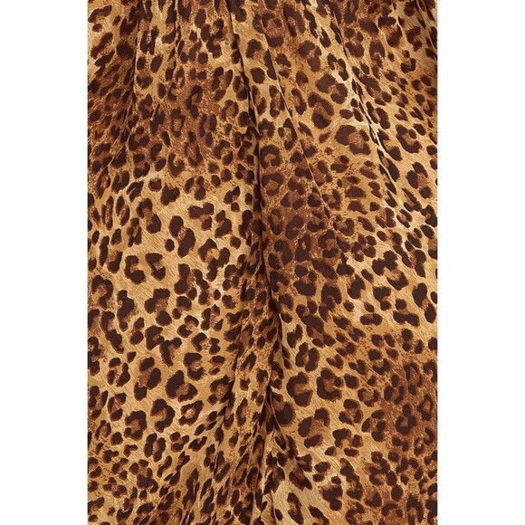 Lulus Womens Mini Dress sundress flare  medium Leopard Print Chiffon straps - Picture 3 of 6